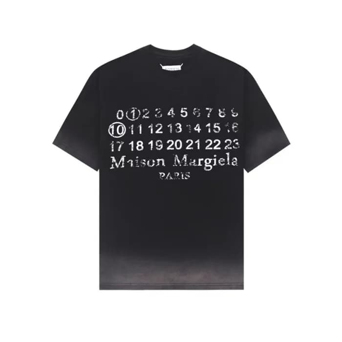 메종 마르지엘라 남/녀 블랙 티셔츠 - Maison Margiela Unisex Tshir… - 1