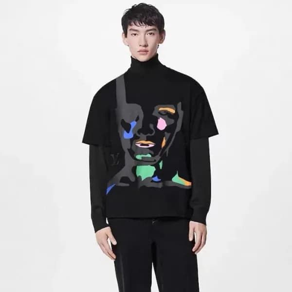 루이비통 남성 라운드 반팔 티셔츠 - Louis vuitton Mens Round Tshi… - 1