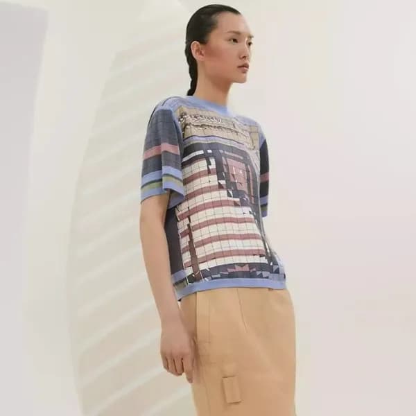 에르메스 여성 라운드 반팔티 - Hermes Womens Round Tshirt - hec… - 1