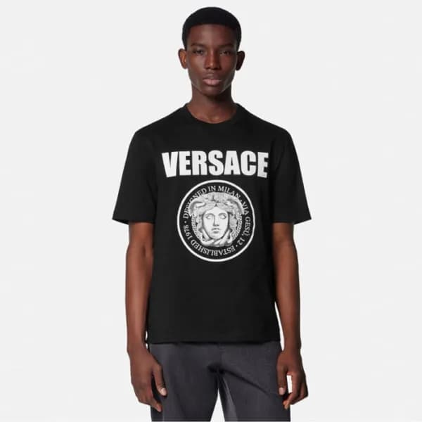 베르사체 남성 반팔 티셔츠 - Versace Mens Round Tshirts - vec7… - 1