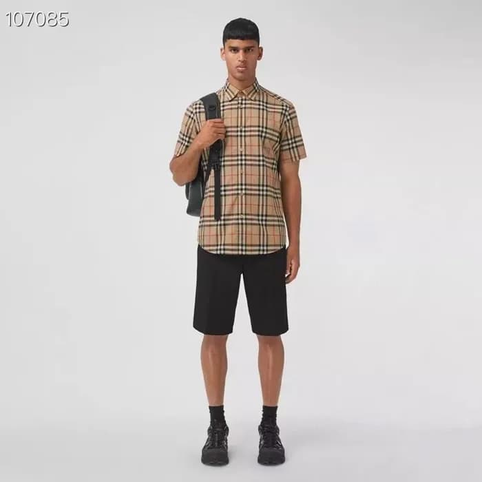버버리 남성 빈티지 반팔 셔츠 - Burberry Mens Vintage Thirts - … - 1