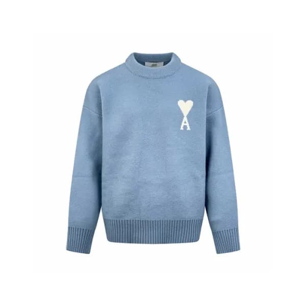 아미 남/녀 라운드 니트 - Ami Unisex Round Knitwear - amc880… - 1
