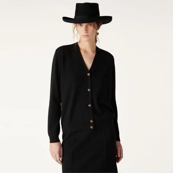 로로피아나 여성 브이넥 가디건 - Loro Piana Womens V-neck Cardig… - 1