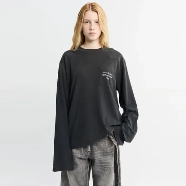 아크네 남성 라운드 긴팔티 - Acne Mens Round Tshirt - anc13225… - 1
