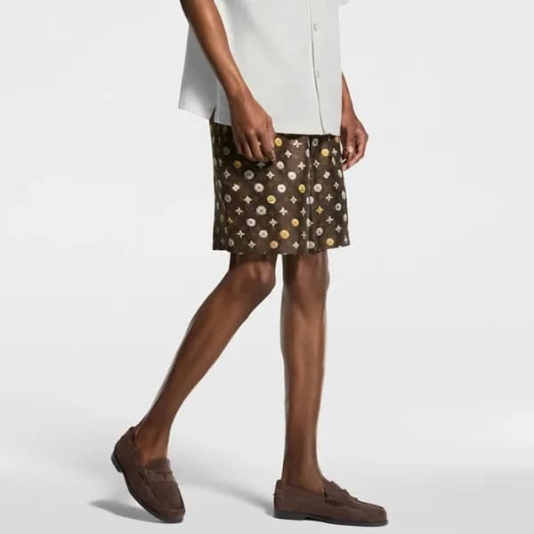 루이비통 남성 모노그램 프린트 반바지 - Louis vuitton Mens Monogram… - 1