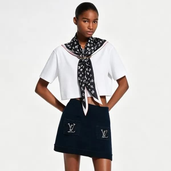 루이비통 여성 마린 스카프 크롭 탑 - Louis vuitton Womens Nautica… - 1