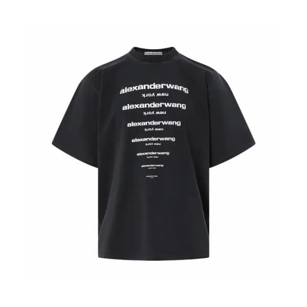 알렉산더왕 남성 라운드 반팔티 - Alexander wang Mens Round Tshir… - 1