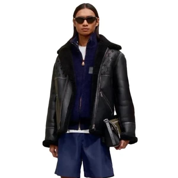 루이비통 남성 가죽 무스탕 - Louis vuitton Mens Shearling Jacket - lvc17164x - 1