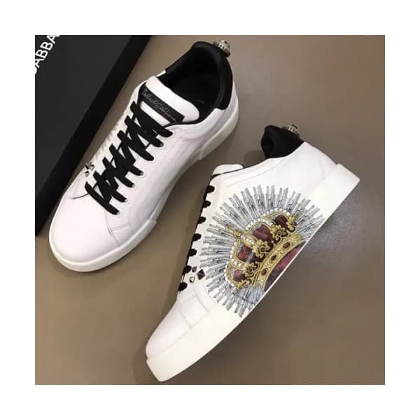 DOLCE&GABBANA 2018 MENS PEARL LEATHER SKEAKERS - 돌… - 1