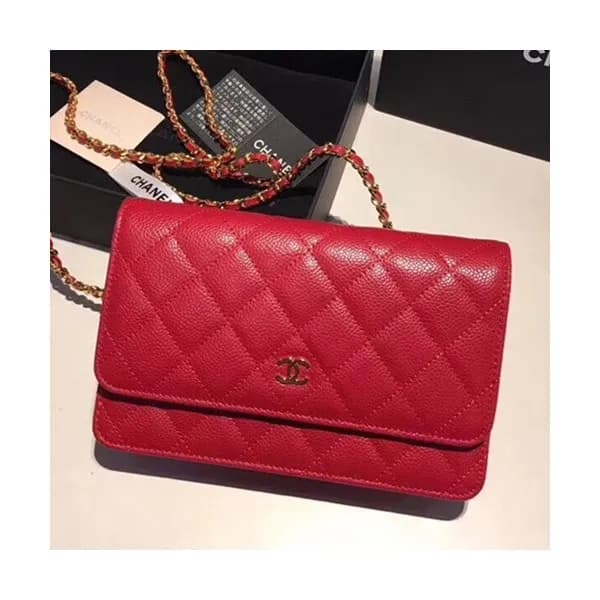 Chanel WOC Chain Cross Bag,19CM - 샤넬 WOC 체인 크로스백,C… - 1