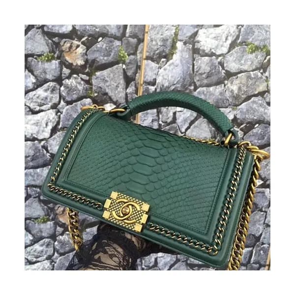 Chanel Leboy Leather Chain Tote Shoulder Bag,25CM … - 1