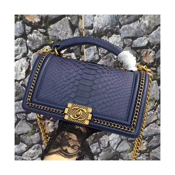 Chanel Leboy Leather Chain Tote Shoulder Bag,25CM … - 1