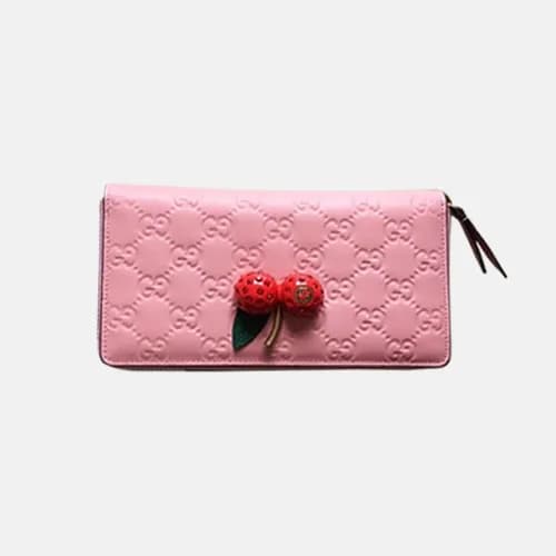 Gucci 2018 Ladies Cherry GG Zippy Long Purse 47604… - 1
