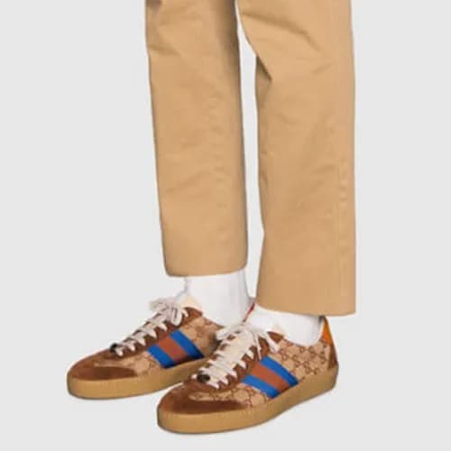 Gucci 2018 GG Sweide Web Sneakers - 구찌 GG 스웨이드 웹 스… - 1