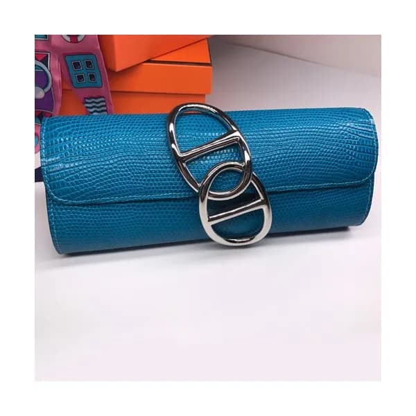 Hermes Egee Lizard Leather Clutch Bag - 에르메스 에게 리… - 1