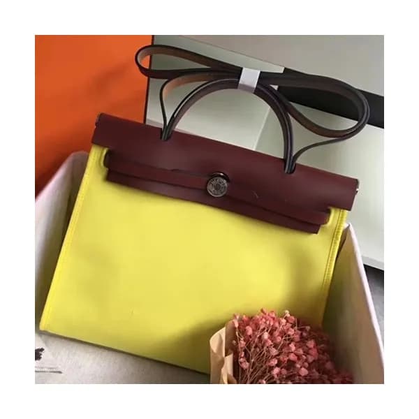 Hermes Herbag Canvas Tote Shoulder Bag ,31cm - 에르메… - 1