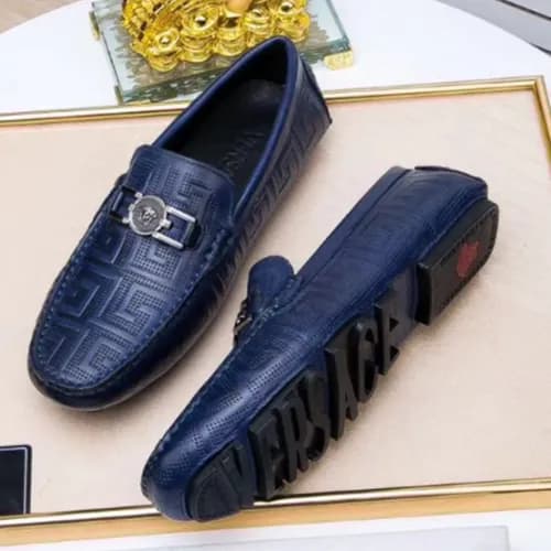 Versace 2018 Leather Blue Loafer - 베르사체 레더 블루 로퍼 V… - 1