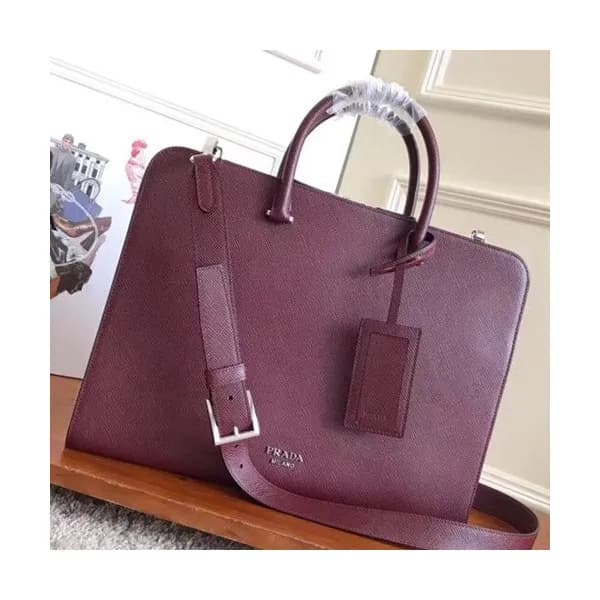 Prada Saffiano Mens Business Bag ,38CM - 프라다 사피아노 … - 1
