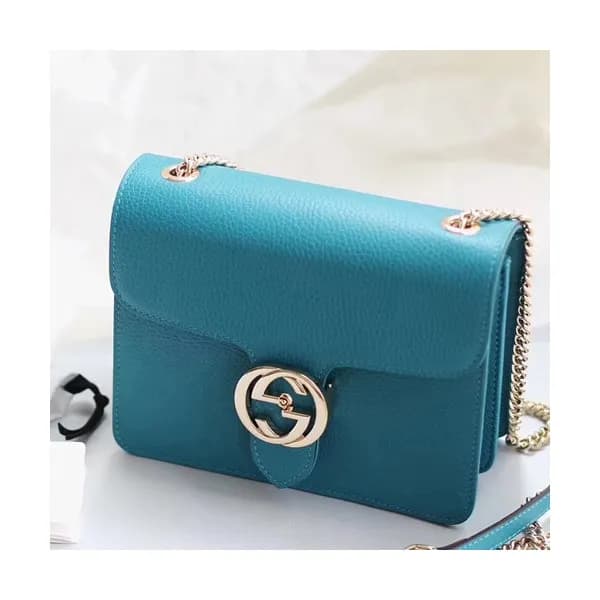 Gucci Interlocking Chain Shoulder Bag,20CM - 구찌 인터… - 1