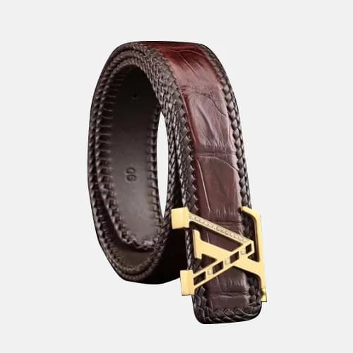 Louis vuitton 2019 Mens Initial Logo Leather Belt … - 1