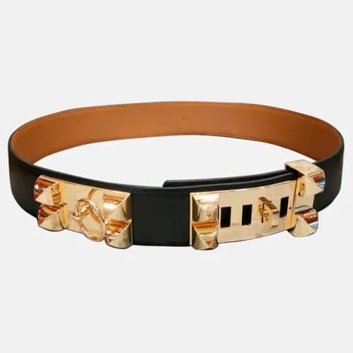 Hermes 2019 Ladies Luck Stud Leather Belt - 에르메스 여… - 1