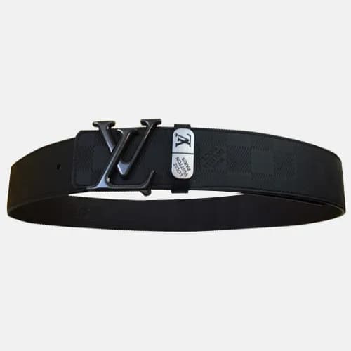 Louis vuitton 2019 Mens Initial Logo Leather Belt … - 1