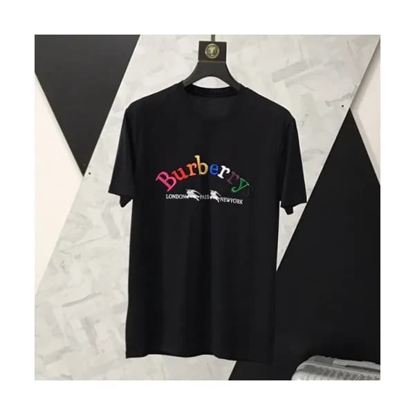 Burberry 2019 Mens Crew -neck Cotton Short Sleeved… - 1