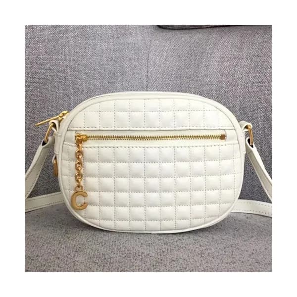 Celine 2019 Leather C Small Shoulder Bag,17CM - 셀린… - 1