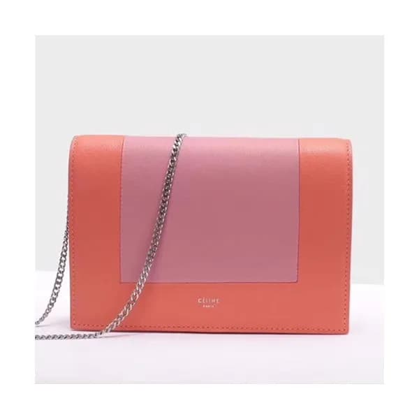 Celine Leather Frame WOC Chain Shoulder Bag,20CM -… - 1