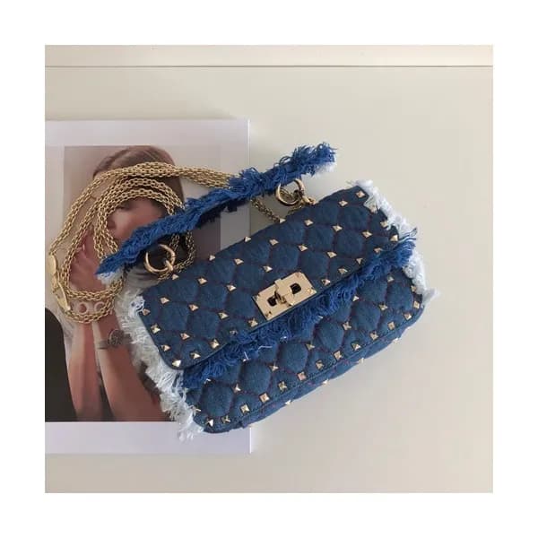 [유니크&트렌디한 백]Valentino 2019 Denim Tote Shoulder Bag… - 1