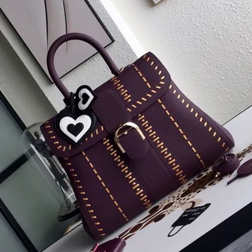 Delvaux 2019 Leather Tote Shoulder Bag,36 CM - 델보 … - 1