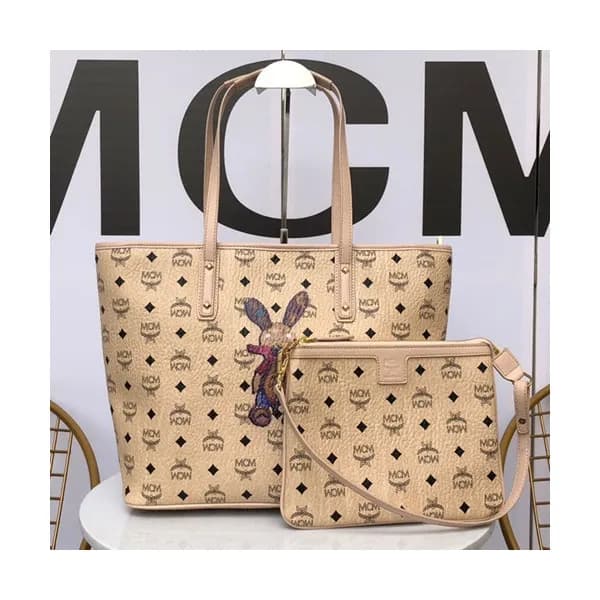 MCM Visetos Tote Shoulder Shopper Bag,30cm - 엠씨엠 여… - 1
