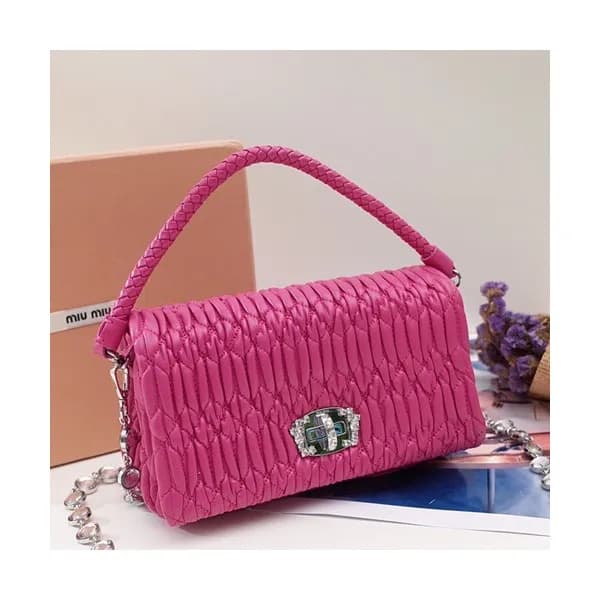 MiuMiu 2019 Matelasse Crystal Tote Shoulder Cross … - 1