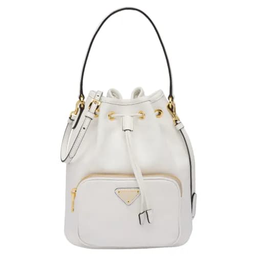 Prada 2019 Women Leather Bucket Tote Shoulder Bag … - 1