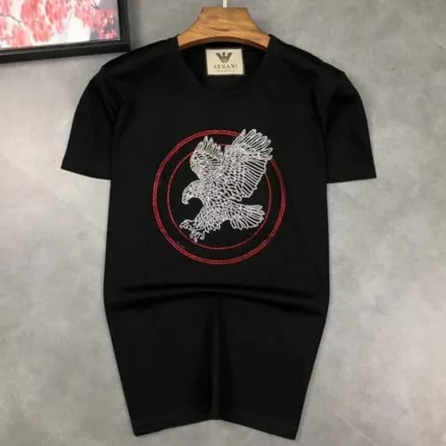 Armani 2019 Mens Logo Silket Short Tshirt- 알마니 남성 … - 1
