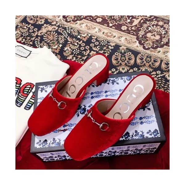 Gucci 2019 Ladies Leather Middle-heel Bloafer - 구찌… - 1