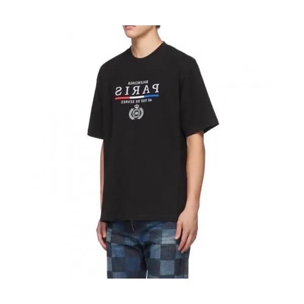 Balenciaga 2019 Mm/Wm Oversize Logo Cotton Short S… - 1