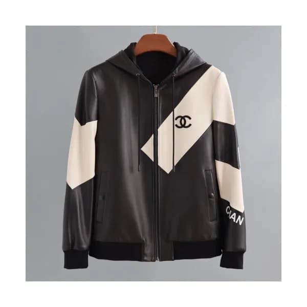 Chanel 2019 Mens Logo Leather Jacket - 샤넬 2019 남성 … - 1