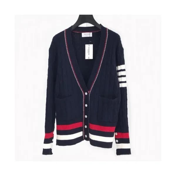[톰브라운]Thom Browne 2020 Mens Classic V-neck Wool Ca… - 1