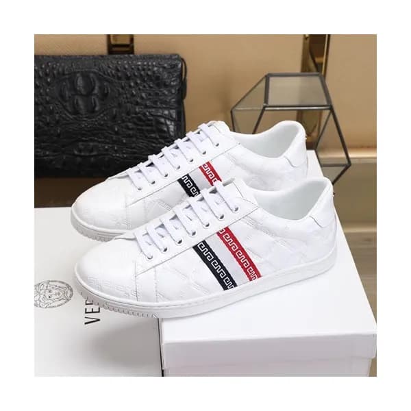 Versace 2020 Mens Leather Sneakers - 베르사체 2020 남성용… - 1