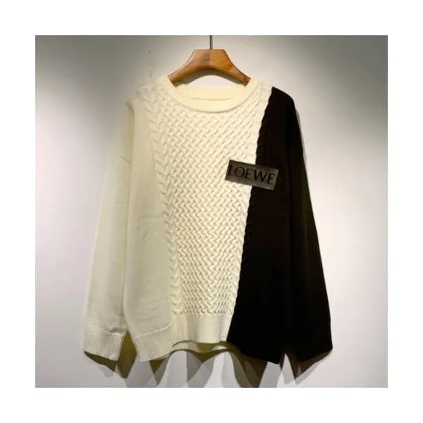 Loewe 2021 Mens Logo Crew-neck Wool Sweaters - 로에베… - 1