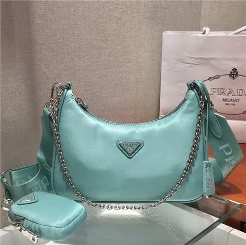 [프라다]Prada 2021 Women's Nylon Hobo Bag,22cm - … - 1