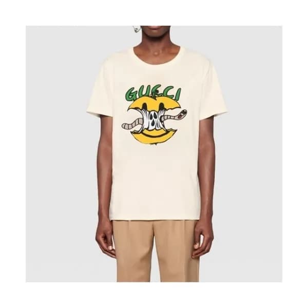 Gucci Mm/Wm Logo Short Sleeved Tshirts Ivory - 구찌… - 1