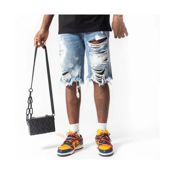 Amiri Mens Casual Denim Half Pants Blue - 아미리 2021… - 1