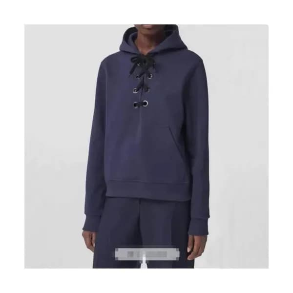 Burberry Womens Logo Casual Cotton Hoodie Navy - … - 1