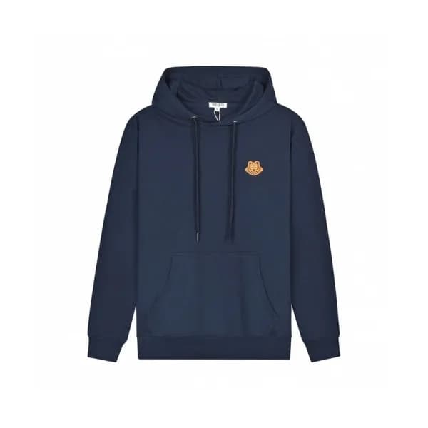 Kenzo Mm/Wm Signature Tiger Cotton Hoodie Navy - … - 1