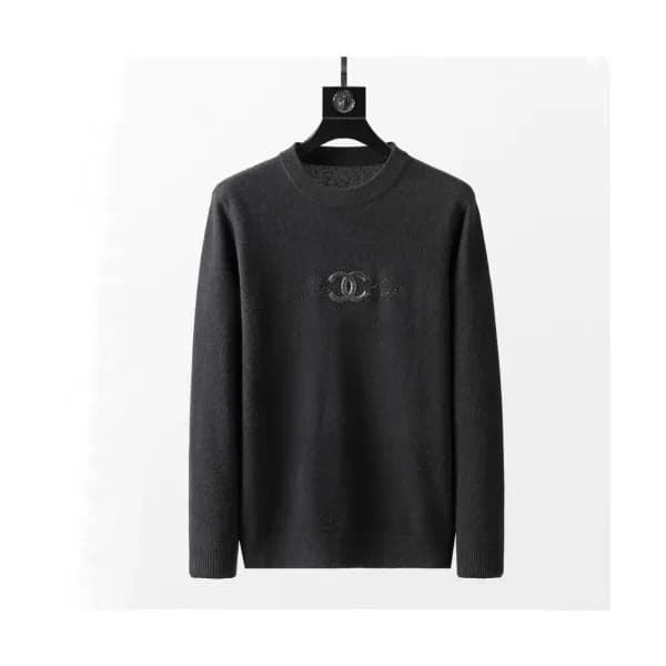 Chanel Mens 'cc' Logo Crew-neck Sweaters … - 1