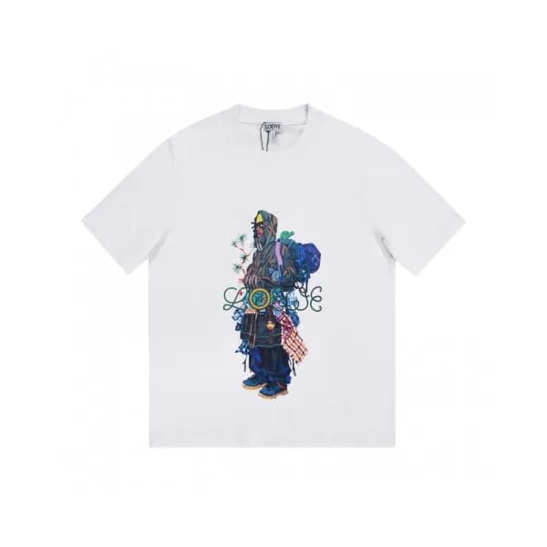 Loewe Unisex Smile Short Sleeved Tshirts White - … - 1
