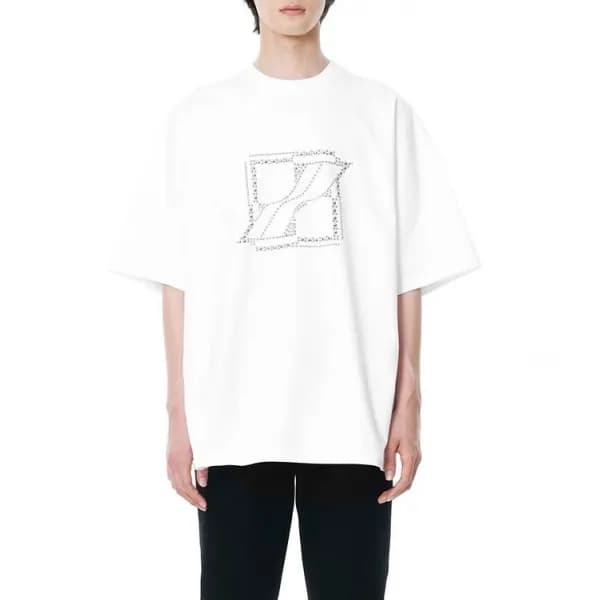 웰던 남/여 크루넥 화이트 반팔티 - Unisex White Tshirts - wel00… - 1