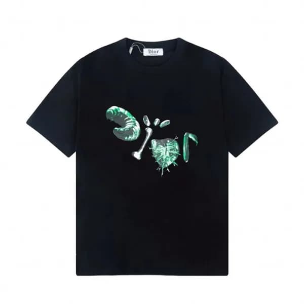디올 남성 크루넥 블랙 반팔티 - Mens Black Tshirts - dio01711x - 1